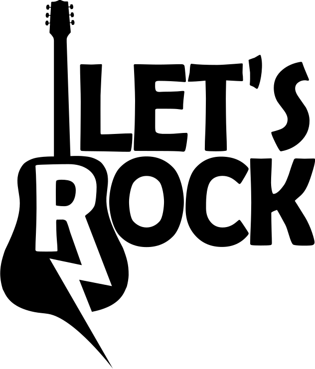 Poster musicaluri chitară rock și text - TenStickers