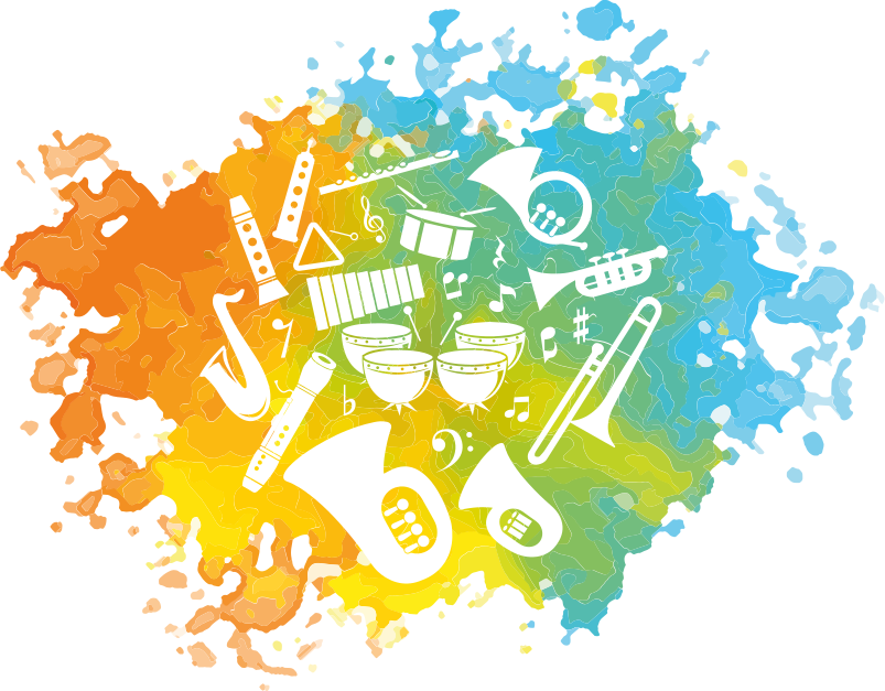 Poster musicaluri siluete instrumente muzicale - TenStickers