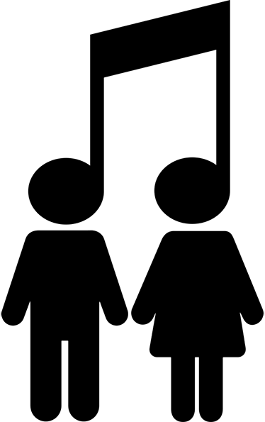 Poster musicaluri cu iconițe de note muzicale - TenStickers