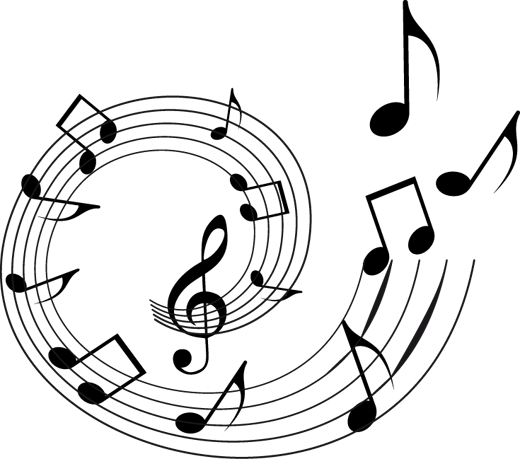 Poster musicaluri vinil decorativ cu pentagramă spiralată - TenStickers