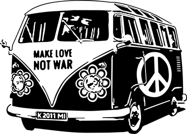 Poster vintage autoutilitară hippie decorativă - TenStickers