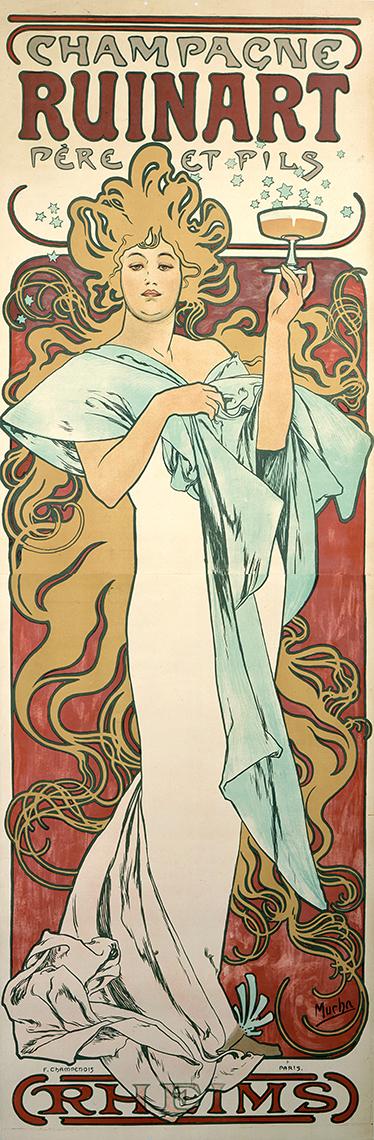 Poster vintage poster adeziv champagne ruinart - TenStickers