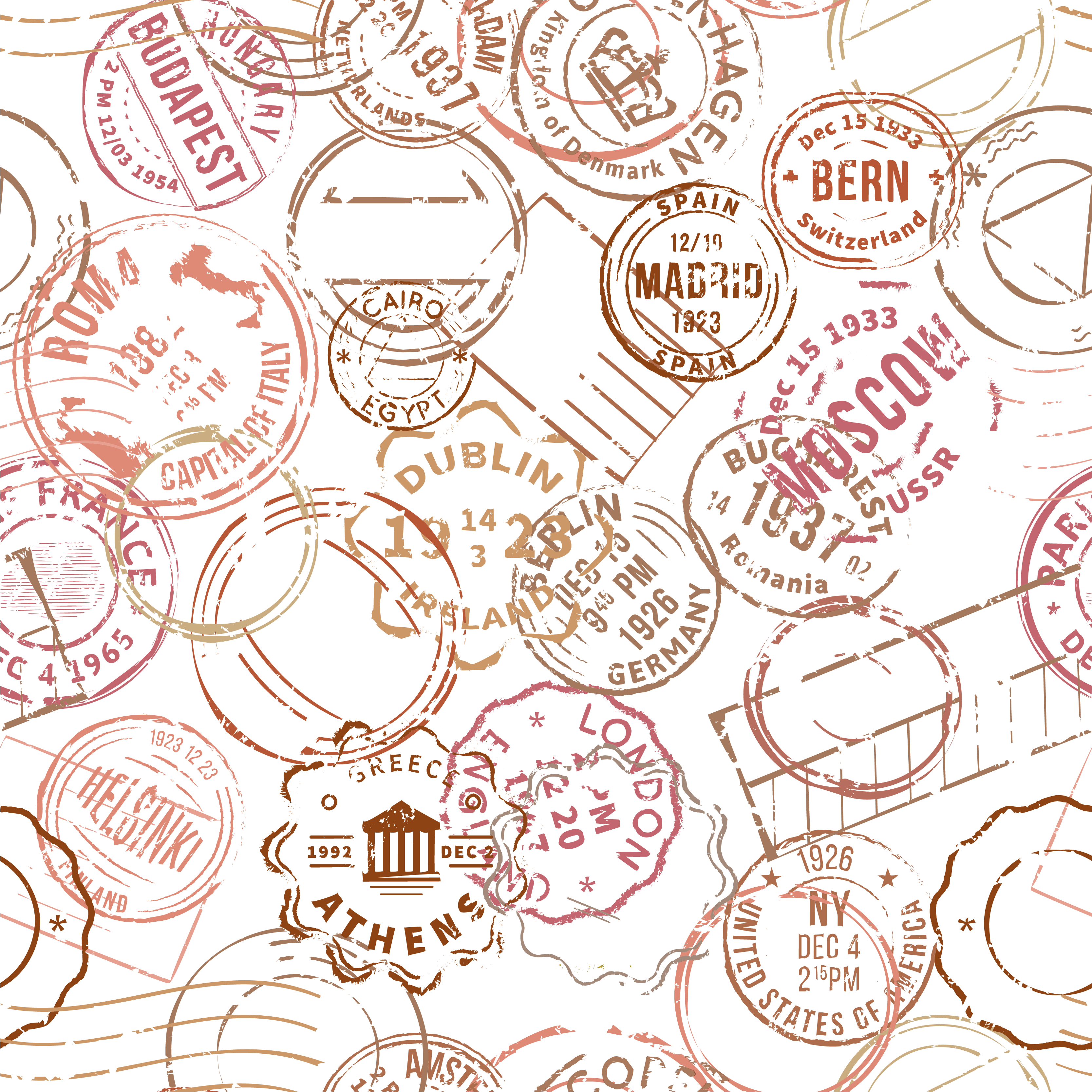 Poster vintage timbre retro - TenStickers