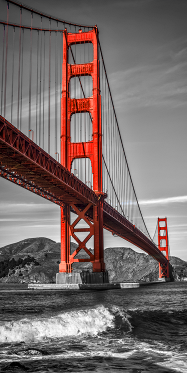 Poster cu peisaje vinil decorativ golden gate - TenStickers