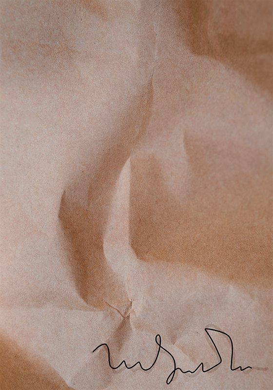 Poster abstract semnătură pe hârtie veche - TenStickers