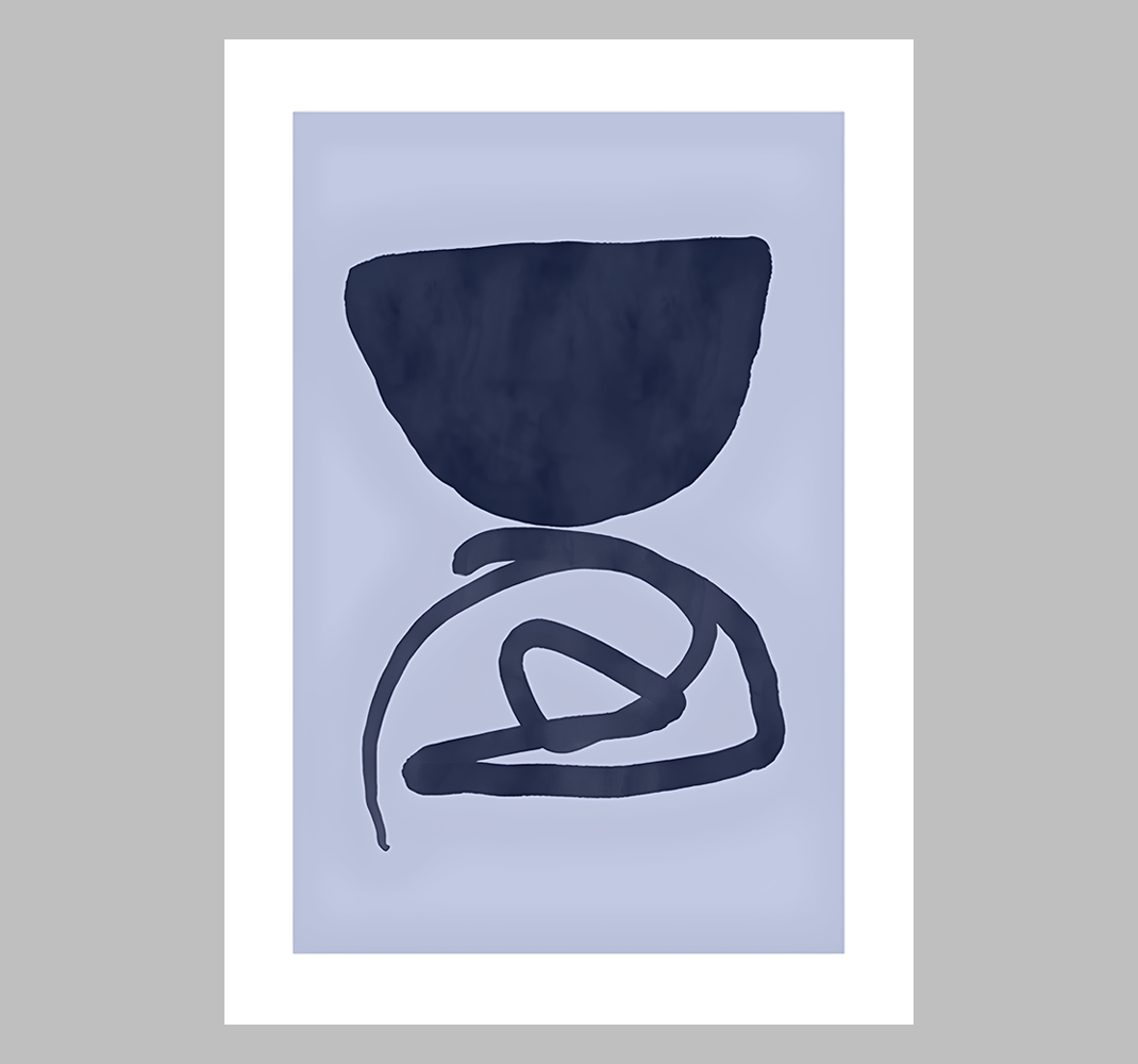Poster abstract cu ramă mov - TenStickers