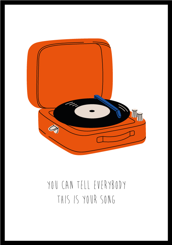 Poster musicaluri cu versuri de melodii - TenStickers
