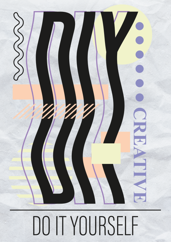 Poster cu fraze fă-l singur - TenStickers