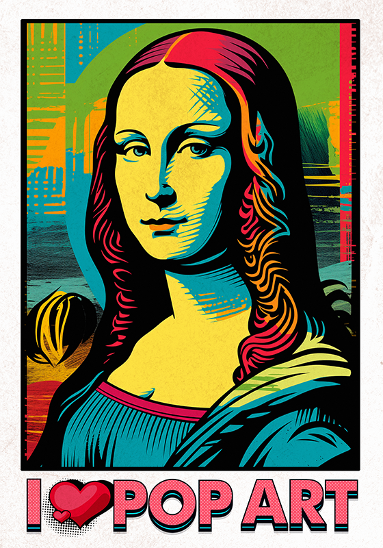 Poster arta gioconda colorată - TenStickers