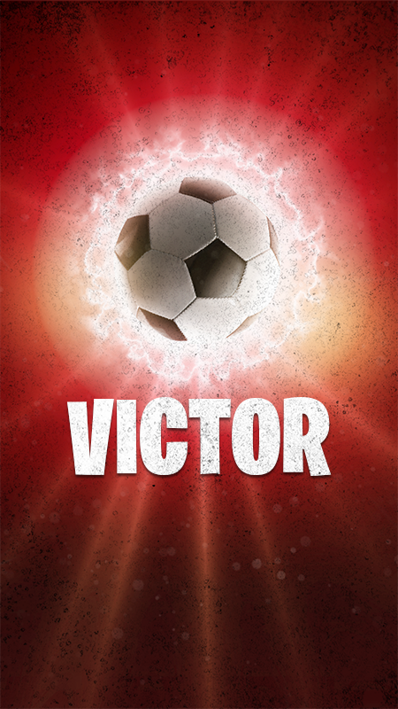 Poster fotbal minge de foc cu nume - TenStickers
