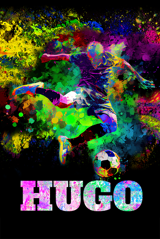 Poster fotbal design colorat - TenStickers