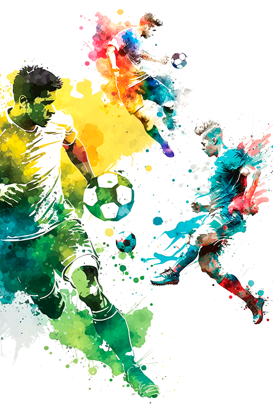 Poster fotbal sport în acțiune - TenStickers