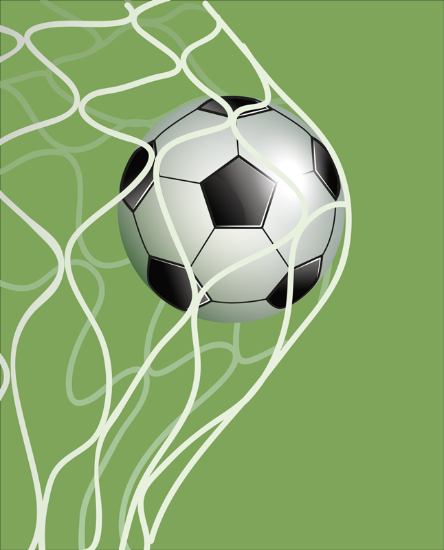 Poster fotbal minge în mișcare în poartă - TenStickers