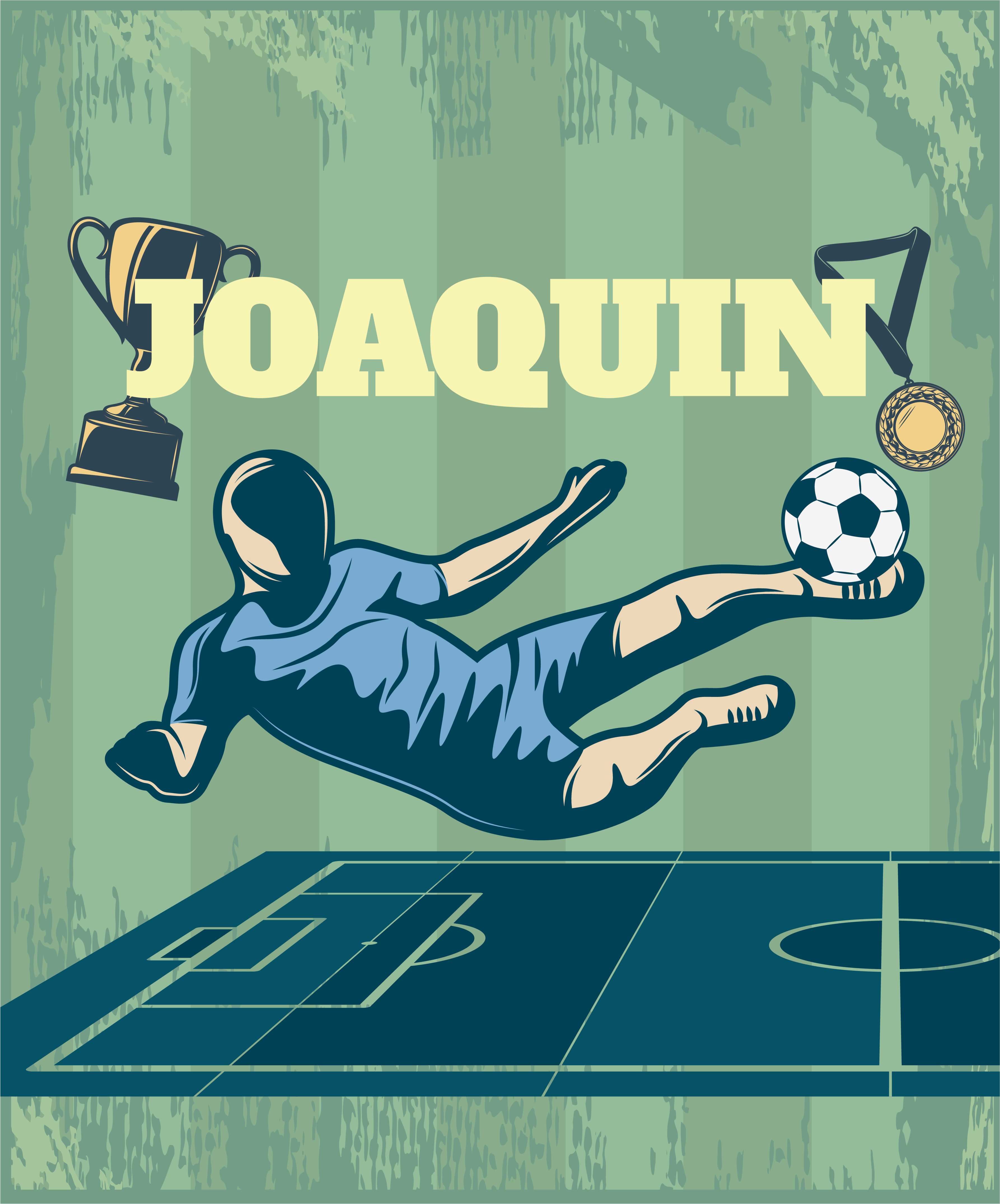 Poster fotbal personalizat cu nume - TenStickers