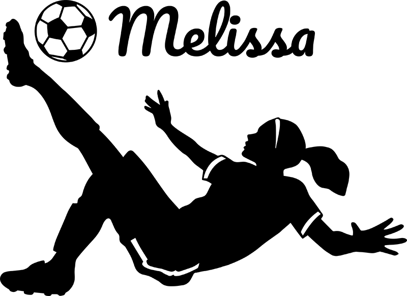 Poster fotbal vinil personalizabil jucătoare - TenStickers