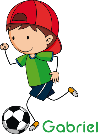 Poster fotbal vinil personalizabil copil cu minge - TenStickers