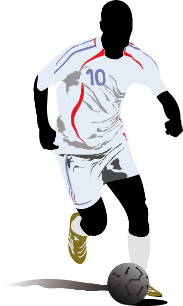 Poster fotbal vinil decorativ fotbalist în acțiune - TenStickers