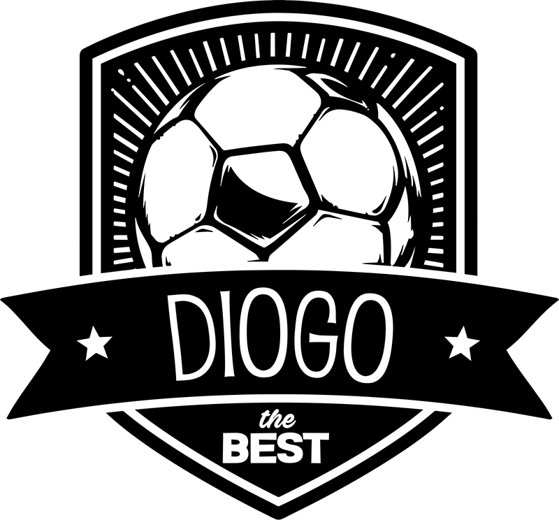 Poster fotbal cu scut personalizat - TenStickers