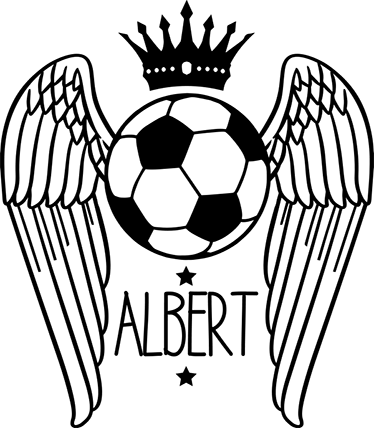 Poster fotbal vinil personalizabil cu minge zburătoare - TenStickers