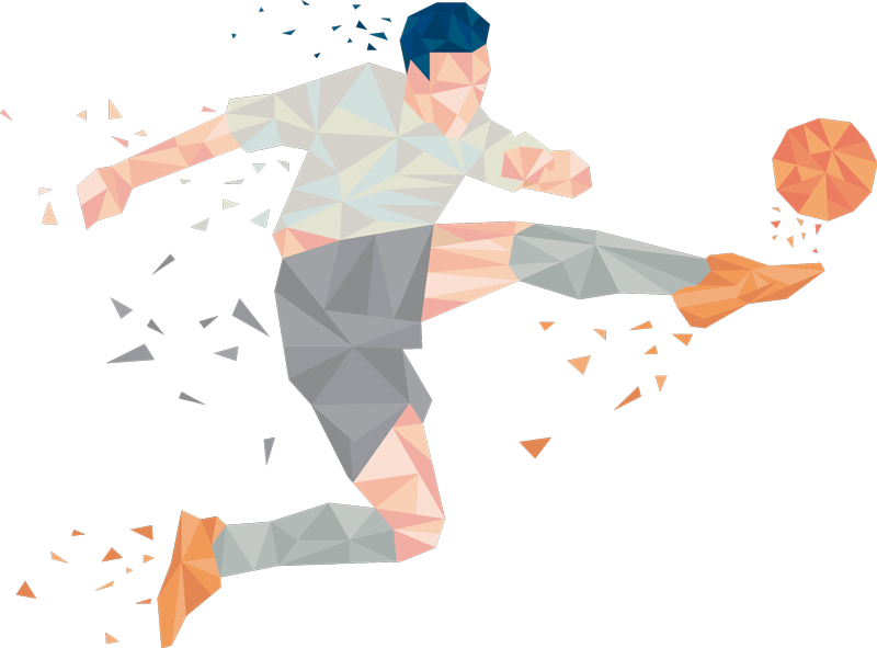 Poster fotbal jucătoare profesionistă abstractă - TenStickers