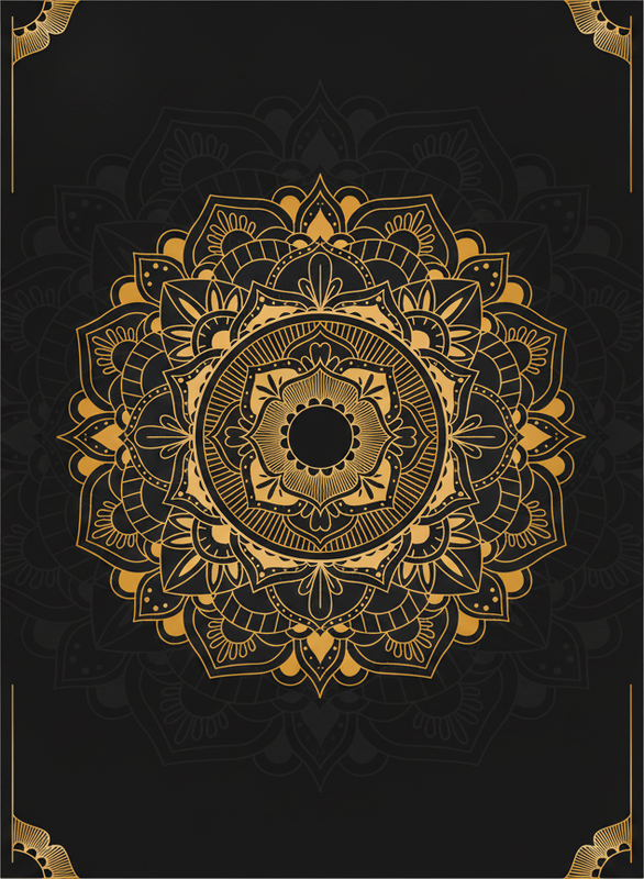 Poster zen mandala neagră - TenStickers
