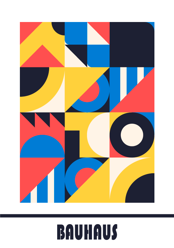 Imprimare cu design de poster bauhaus - TenStickers