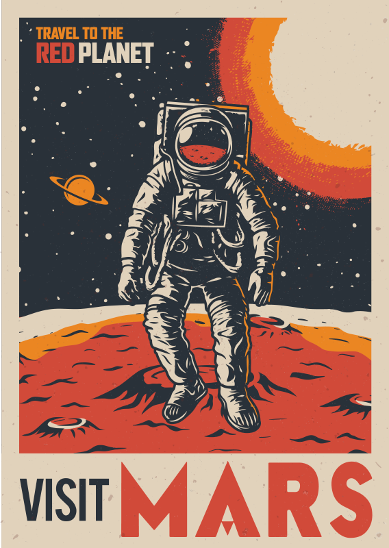 Imprimeuri de poster spațial astronaut - TenStickers