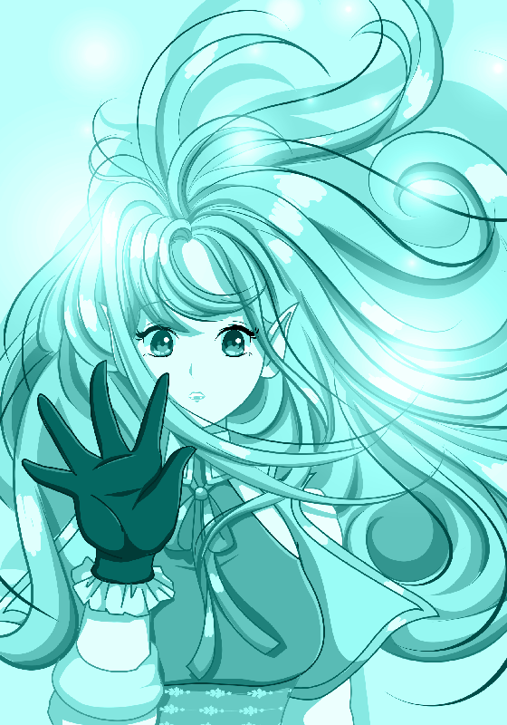 Drăguță anime girl poster imprimare - TenStickers