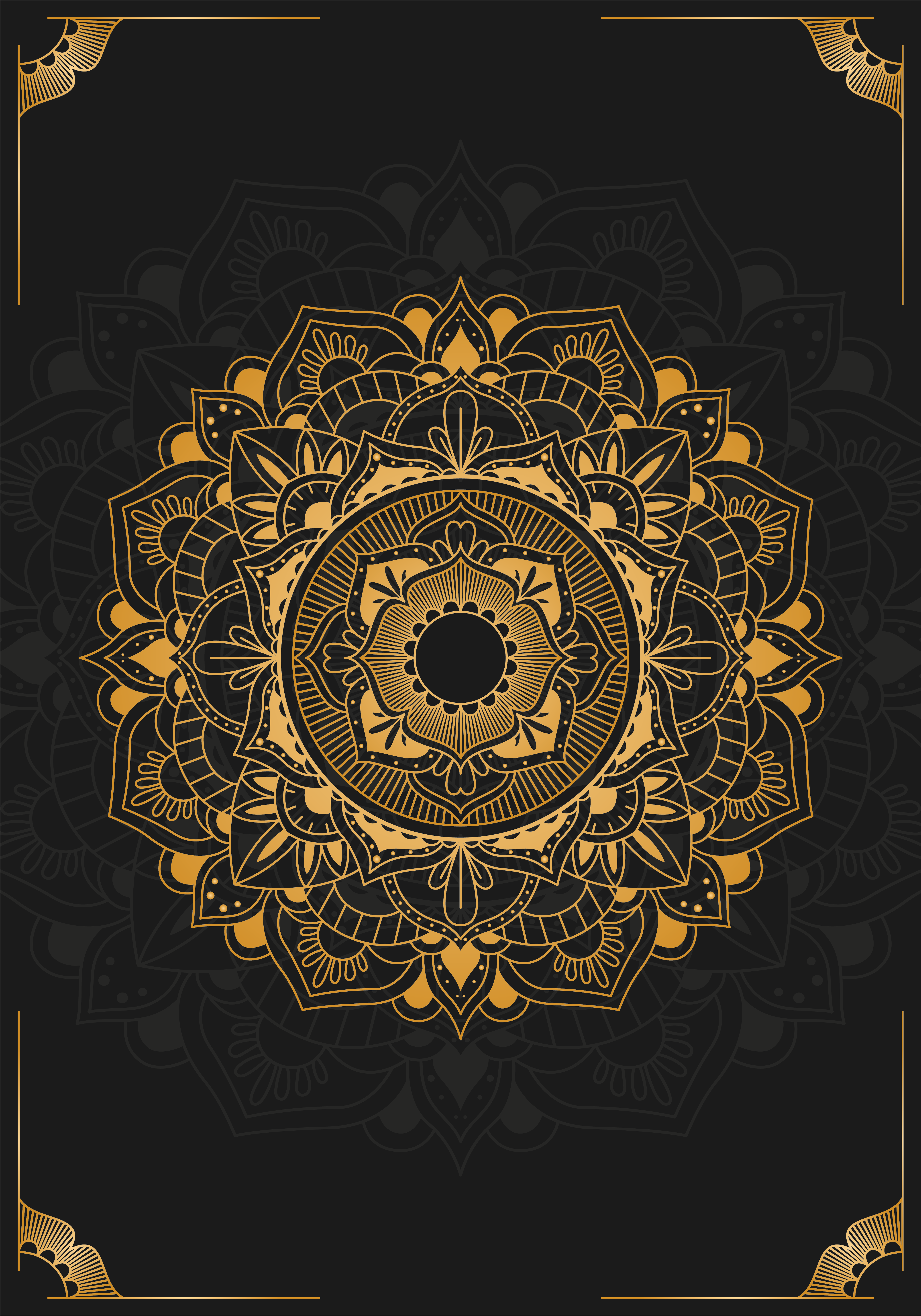 Poster fluture mandala neagră - TenStickers