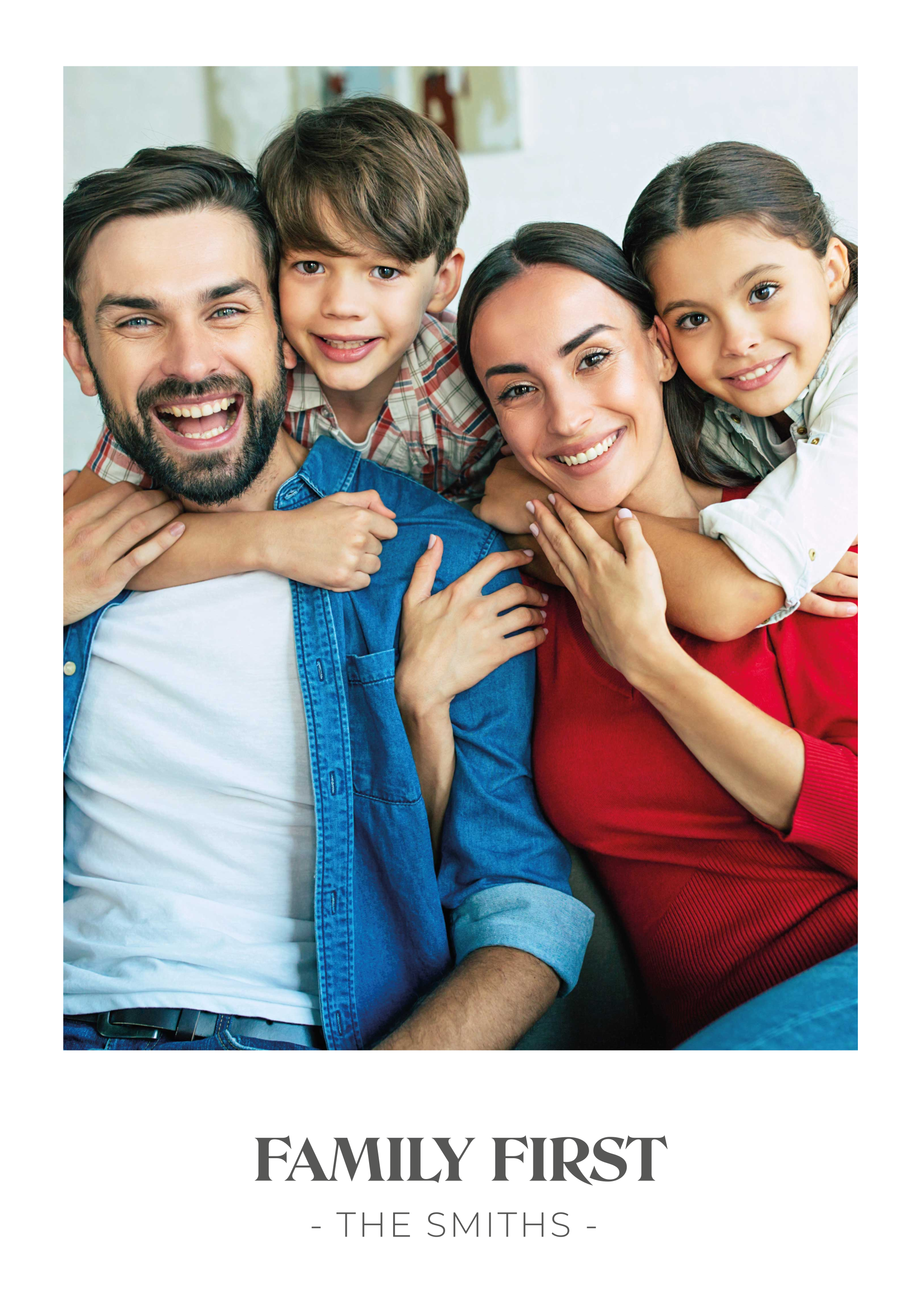 Poster personalizabil de familie prima dragoste - TenStickers