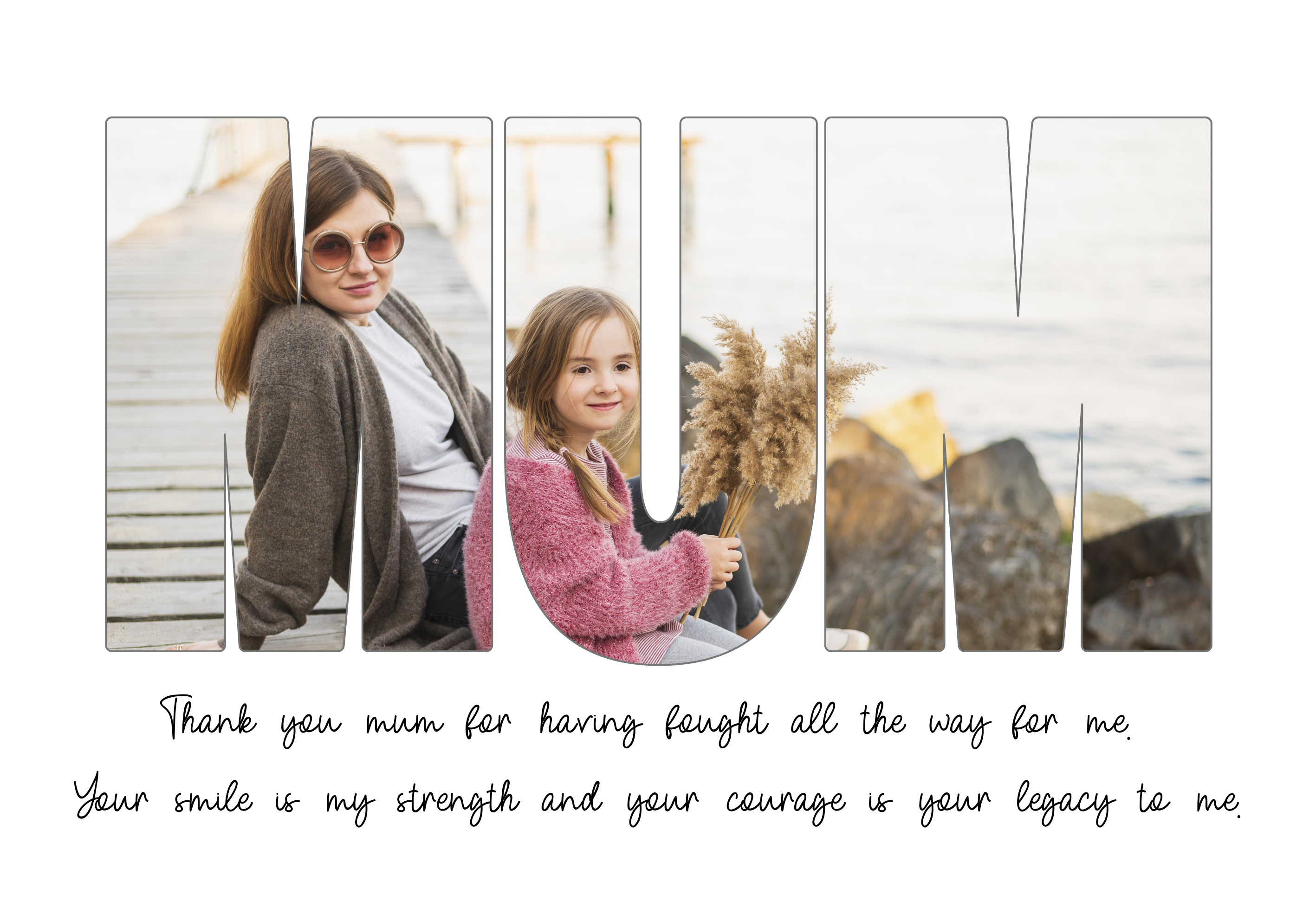 Poster pentru salon multumesc mami - TenStickers