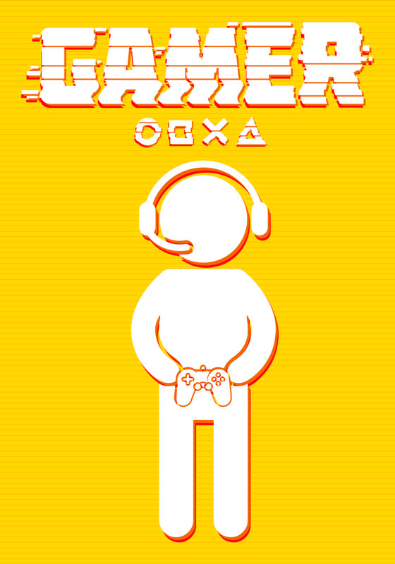 Poster joc video pictograma jucătorului - TenStickers