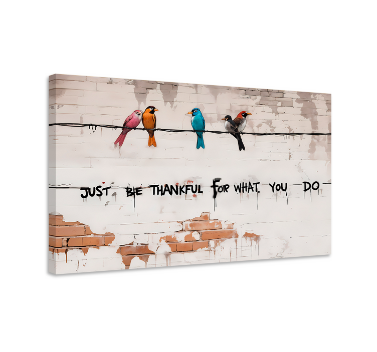 Tablou artă păsări așezate - TenStickers