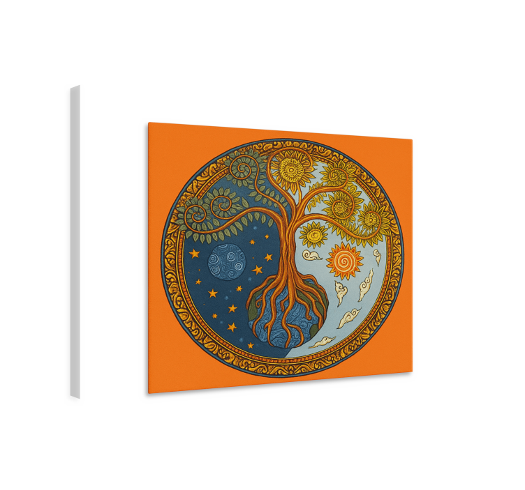 Tablou living arborele spiritual al vieții - TenStickers