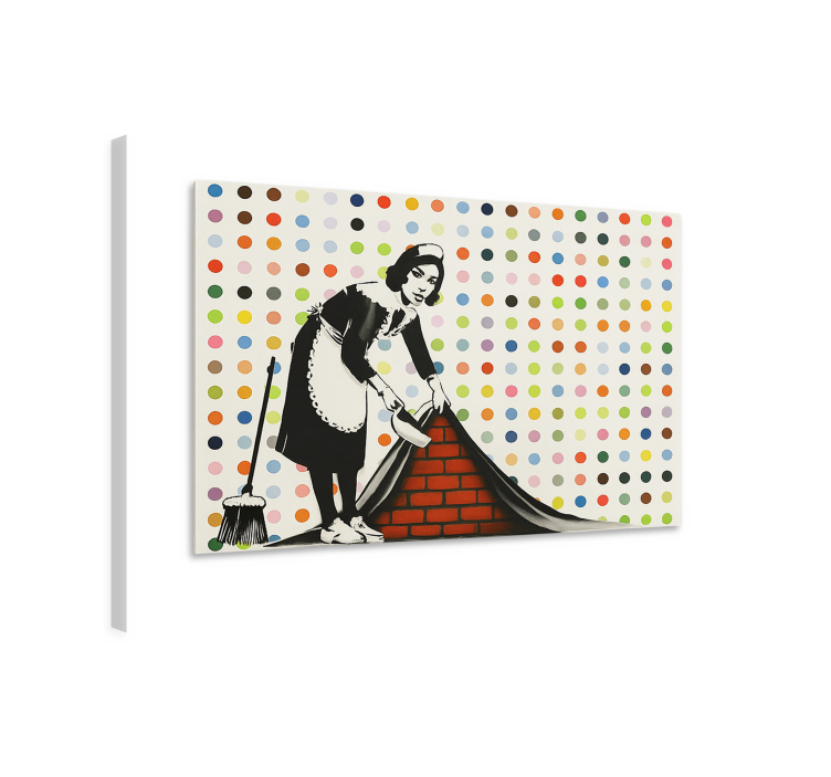 Tablou artă măturat colorat sub covor - TenStickers