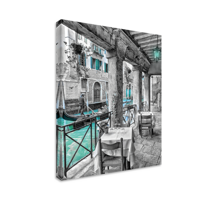 Om călărit pe barca venezică amprente de pânză - TenStickers