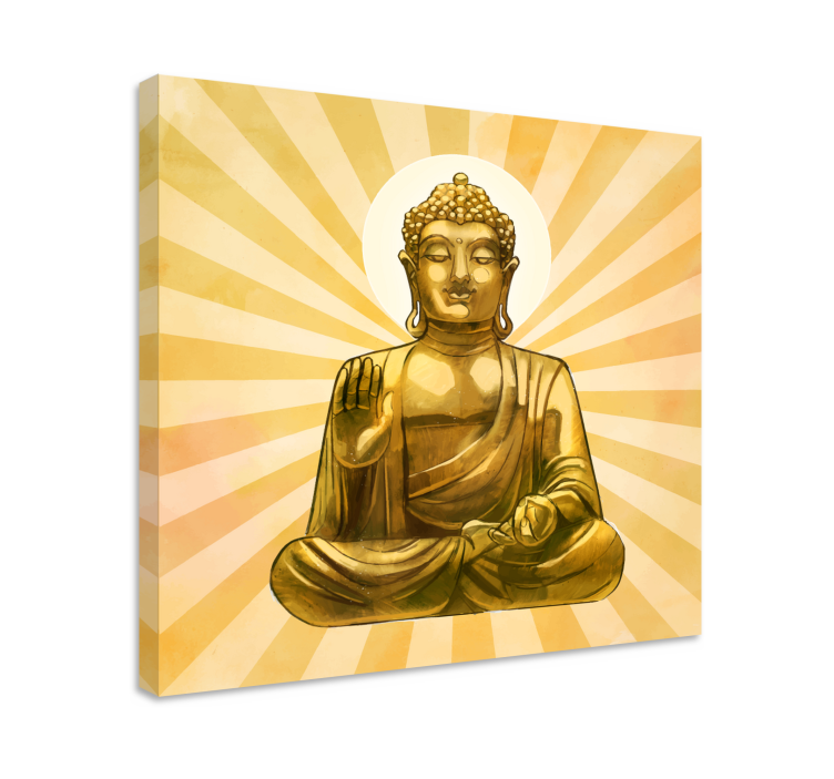 Arta de perete a pânzei de aur buddha - TenStickers