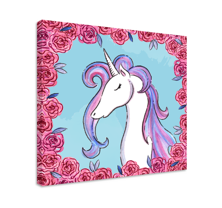Imprimare de perete unicorn ton lila - TenStickers