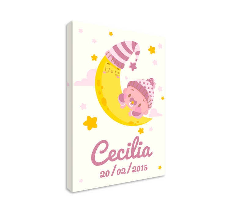 Tablou bei Îmbrățișarea lunii fericite - TenStickers