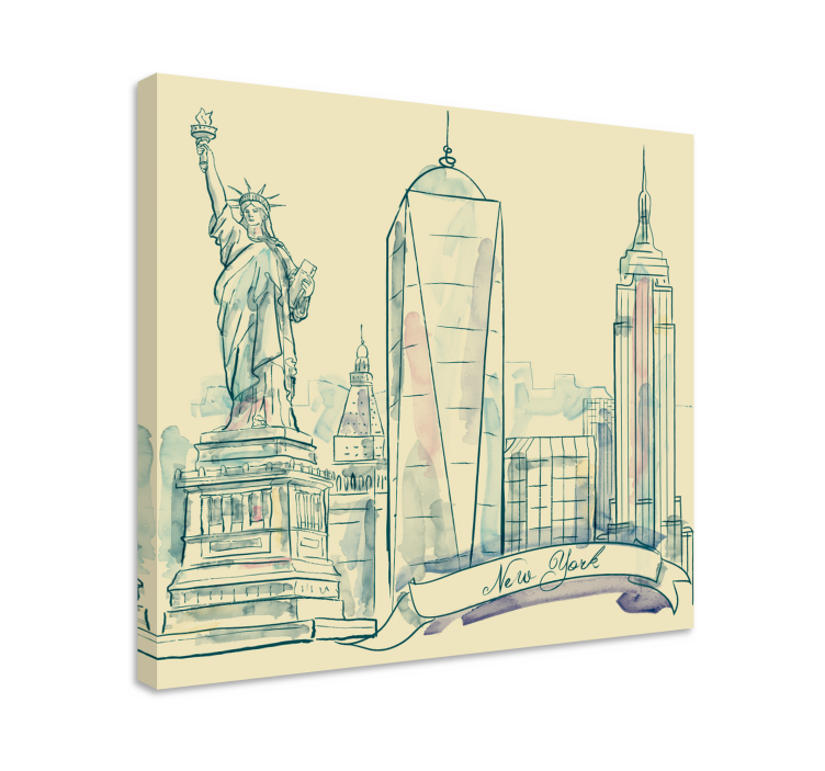 Tablou orașe new york city skyline - TenStickers