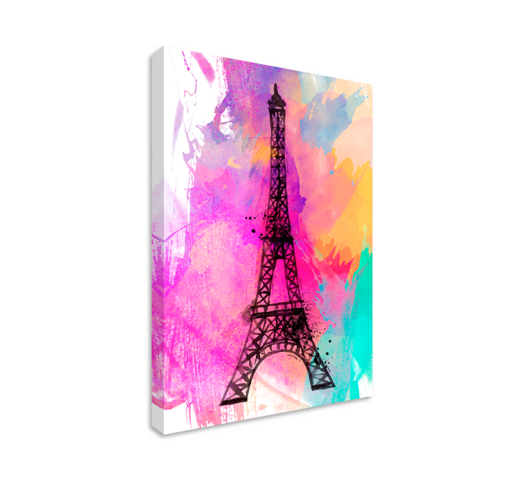Paris turnul eiffel imprimări colorate pe pânză de oraș - TenStickers