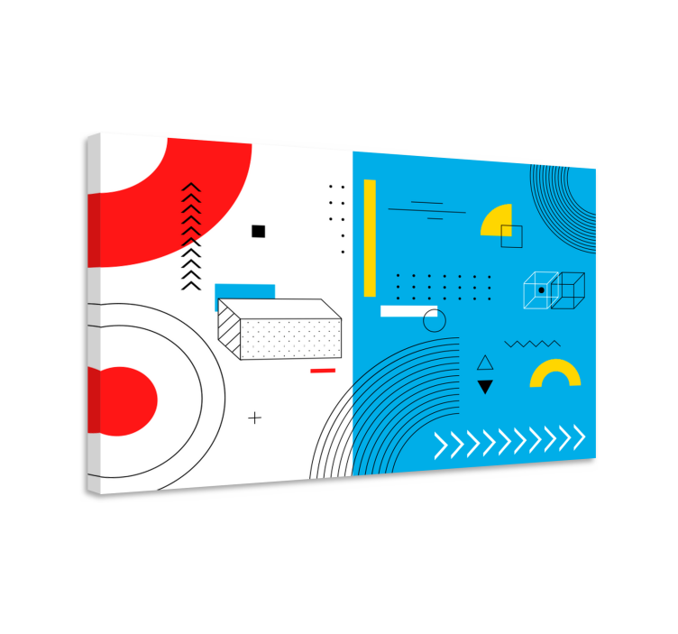 Tablou geometric compoziție forme geometrice - TenStickers