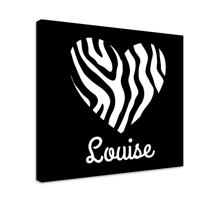 Tablou fraze inimă cu nume - TenStickers