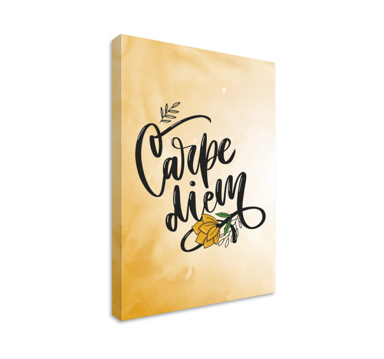 Arta de perete din panza carpe diem pentru dormitorul matrimonial - TenStickers