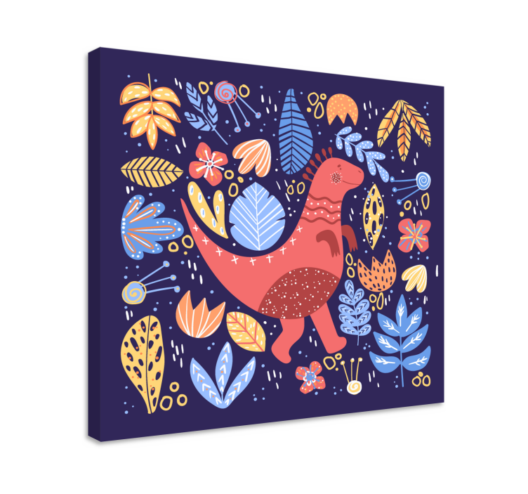 Tablou dinozauri ilustrație jucăușă - TenStickers
