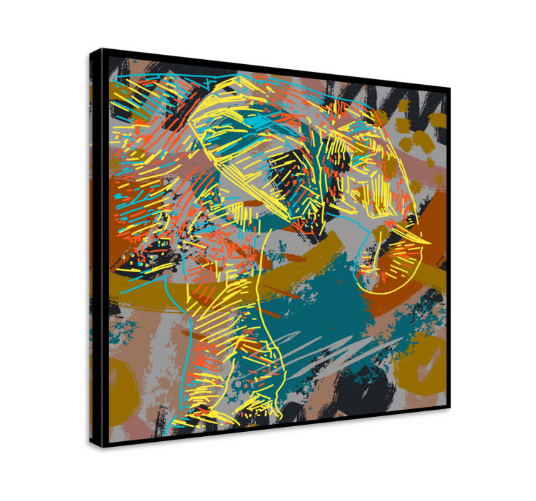 Tablou elefanți schiță contemporană - TenStickers