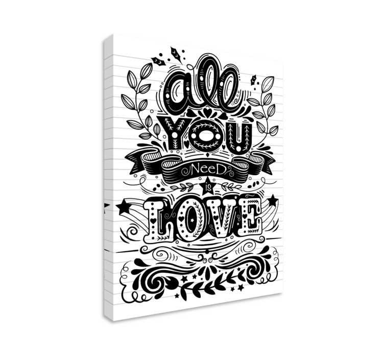 Tablou fraze tot ce ai nevoie - TenStickers