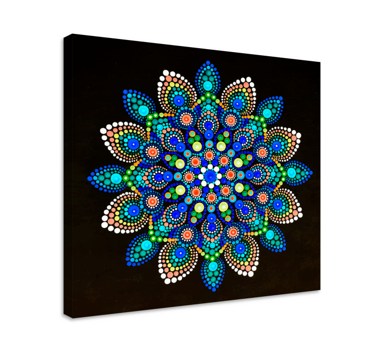 Puncte colorate mandala arta de perete mandala panza - TenStickers