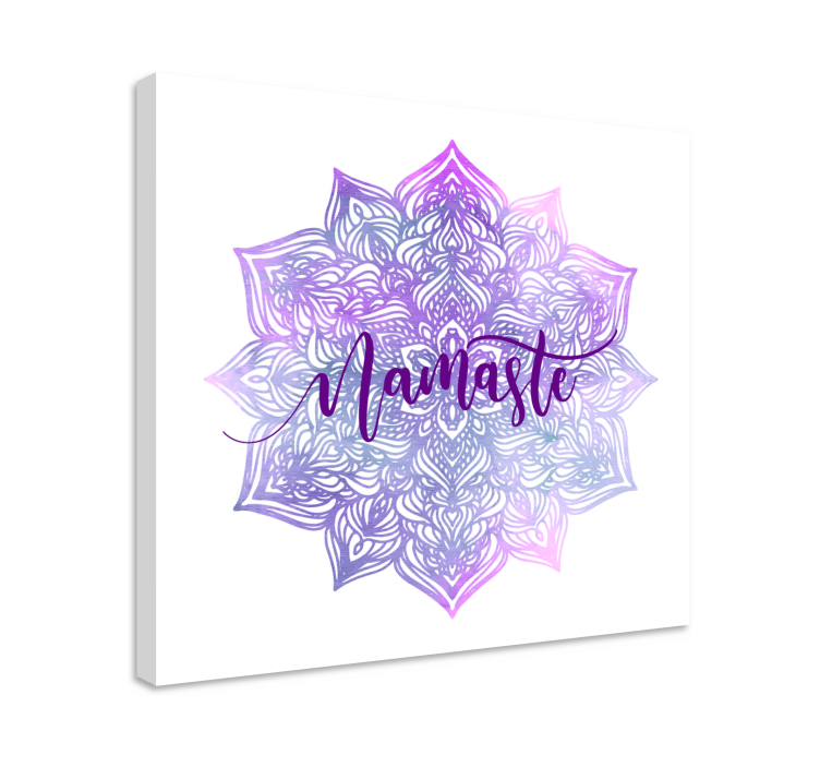 Violet mandala namaste mandala pânză artă de perete - TenStickers
