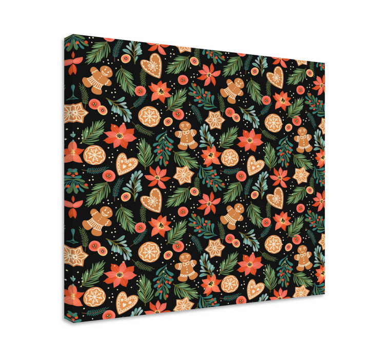 Tablou animale cu modele de sărbători din turtă dulce - TenStickers